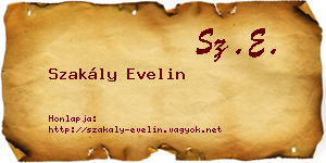 Szakály Evelin névjegykártya