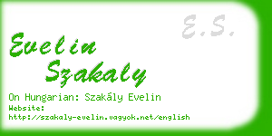 evelin szakaly business card